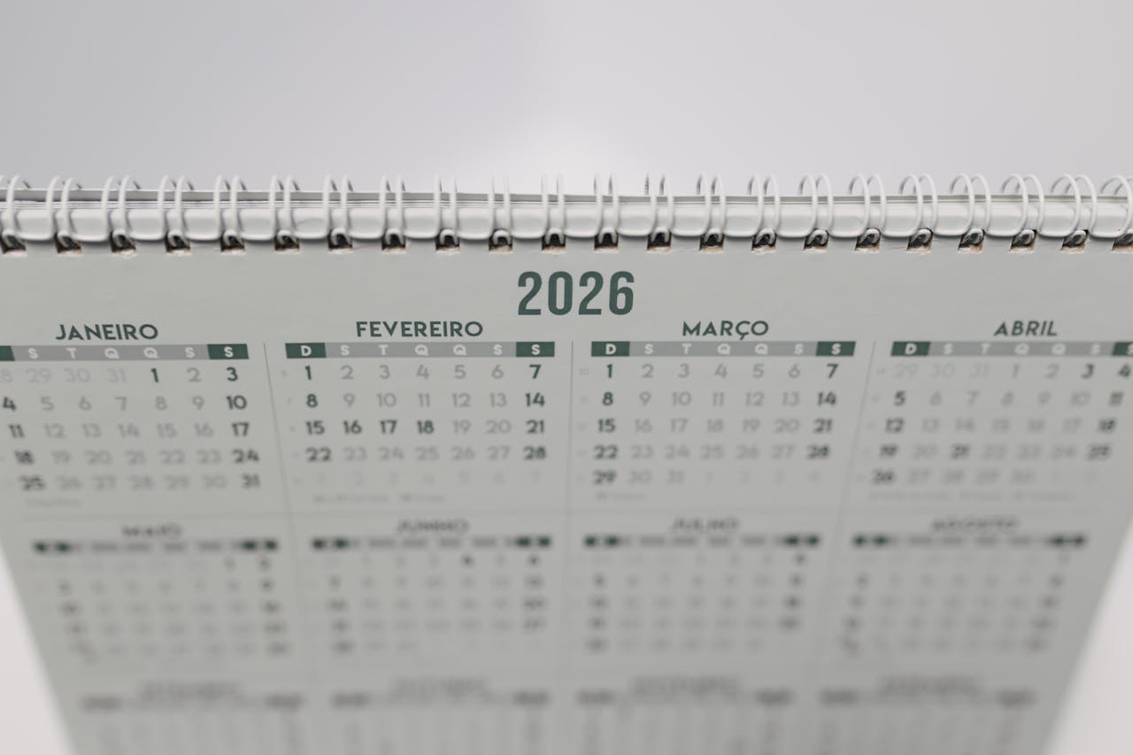 Calendar to represent the end of the tax year 5 April 2026