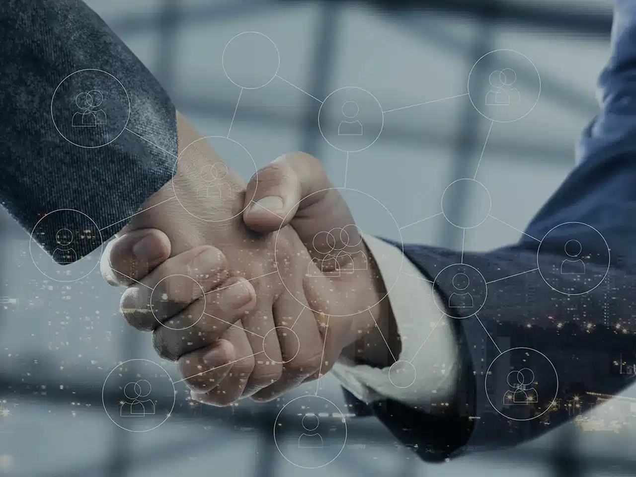 two people shaking hands